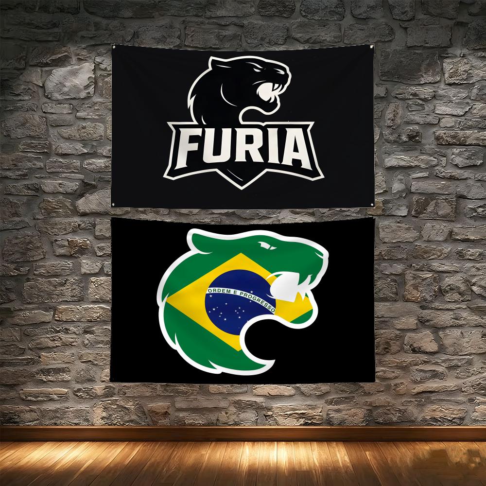Photography Major - IEM Esports Panther F-FURIA ผ้าแขวนผนังลายธงชาติ ดีไซน์สร้างสรรค์