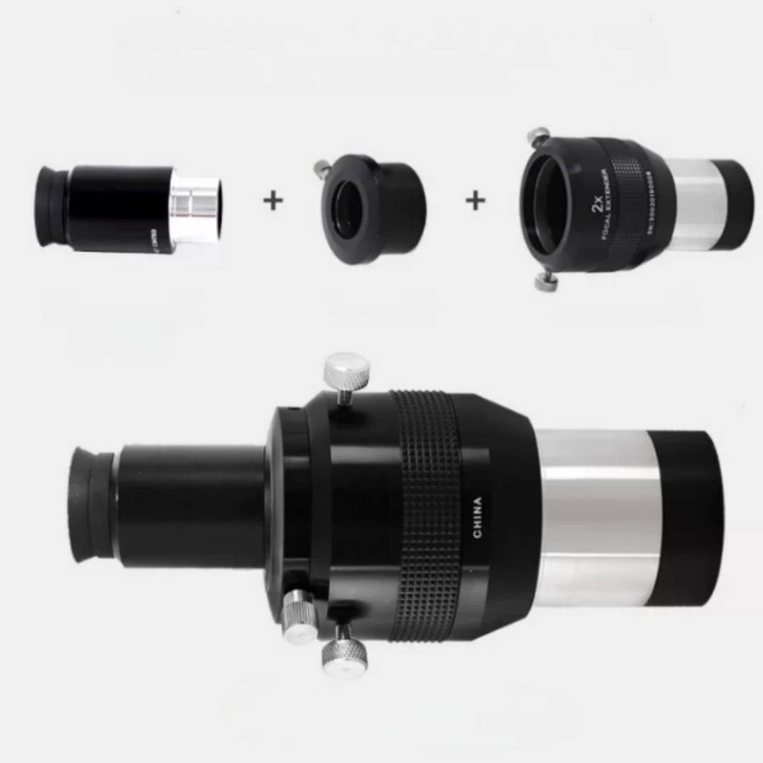 Photography Definition - 2X อะโปโครมาติก 1.25 นิ้วเลนส์บาร์โลว์สำหรับกล้องโทรทรรศน์ HD ตัวเครื่องโลหะอุปกรณ์เสริมกล้องโทรทรรศน์ดาราศาสตร์การถ่ายภาพความละเอียดสูง