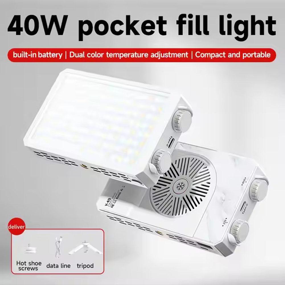 Photography Videos - ไฟกล้อง LED ปรับแต่งได้ 40W 2500K-9000K สองสี