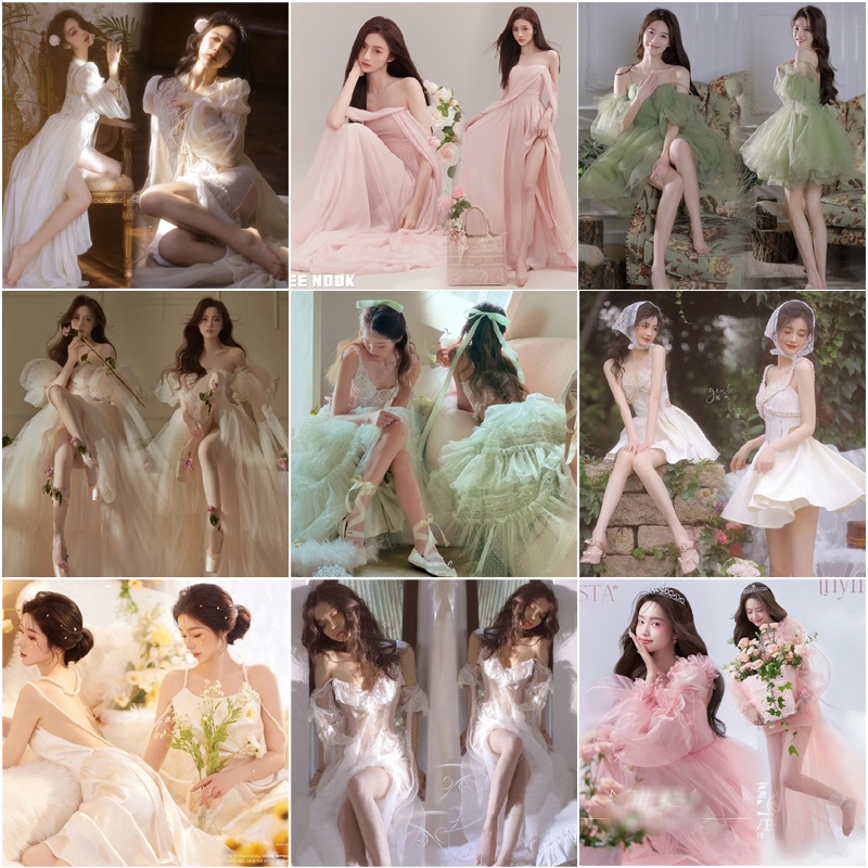 Photography Young - บรรยากาศหวาน ๆ สไตล์เกาหลี ชุดถ่ายภาพสำหรับสาวๆ ถ่ายภาพศิลปะ แฟชั่นทันสมัย