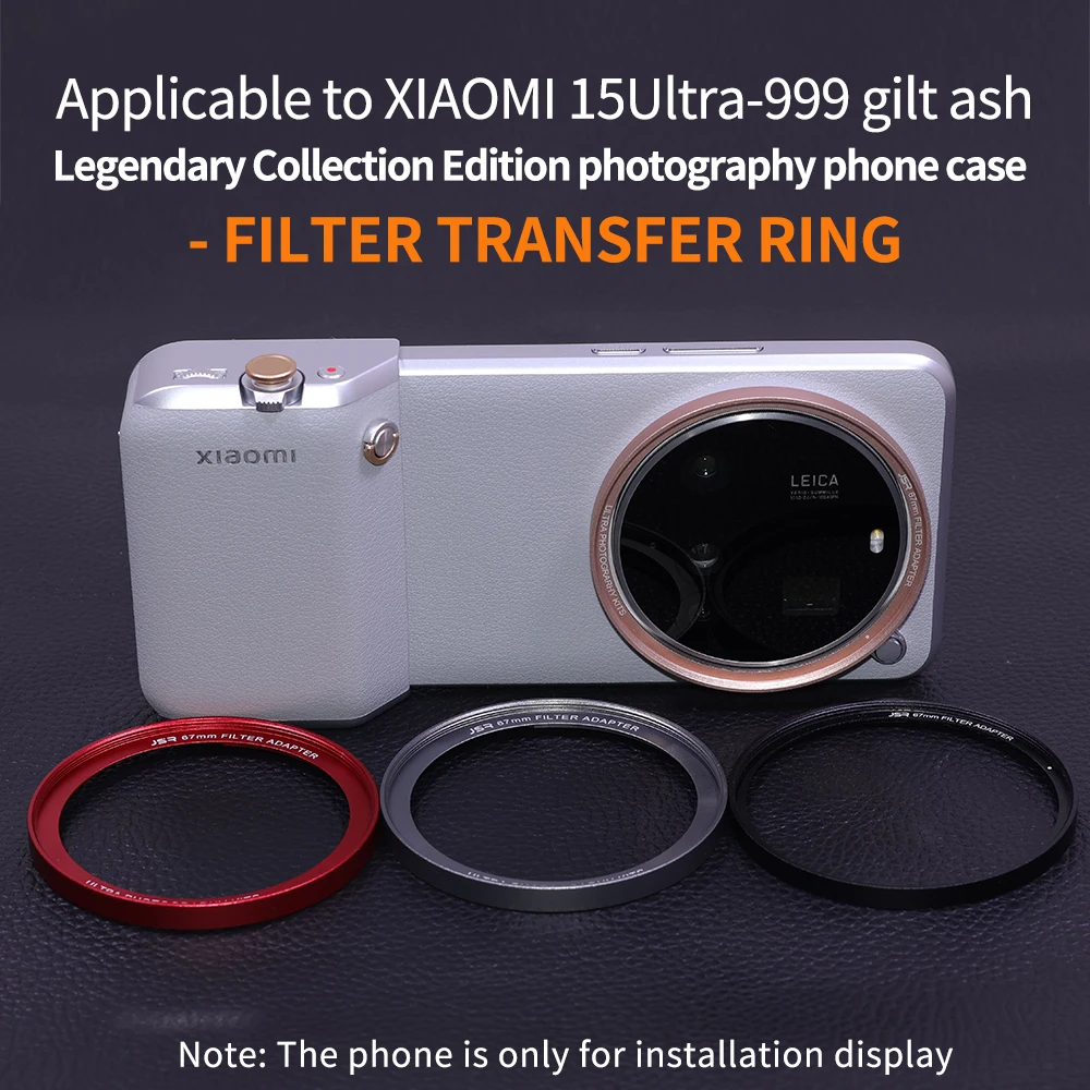Photography Kit Xiaomi 15 Ultra - อะแดปเตอร์เลนส์ชุดถ่ายภาพสําหรับ Xiaomi 15 Ultra 67 มม.อะแดปเตอร์กรองแหวนอลูมิเนียมกรอบเลนส์