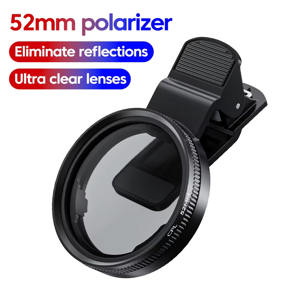 Photography Xiaomi - เลนส์กล้องโพลาไรเซอร์แบบวงกลมขนาด 52 มม. แบบพกพา ใช้ได้กับหลายรุ่น พร้อมชุดฟิลเตอร์