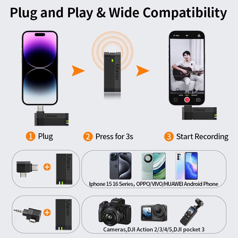 Ulanzi A100 ไมโครโฟนสมาร์ทโฟนไ - Photography Xiaomi บทวิจารณ์และราคา