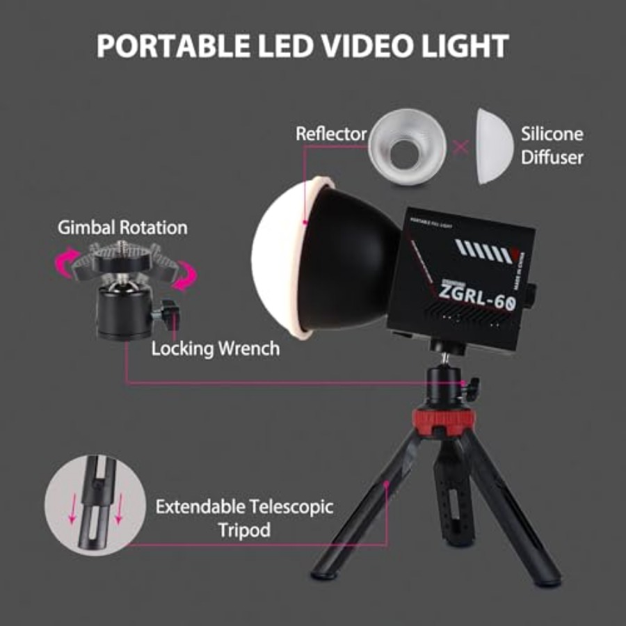 ไฟวิดีโอ LED COB 60W แบบพกพาพร - Photography Videos บทวิจารณ์และราคา
